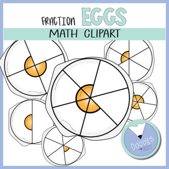 Preview of Fraction Fried Egg Math Clipart