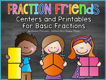 Preview of Fraction Friends {Centers and Printables for Basic Fractions}