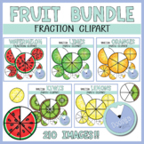 Fraction Fruit Bundle - Fraction Clipart Bundle