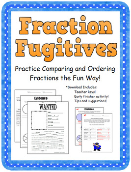 Preview of Fraction Fugitives: Compare and Order Fractions to Catch Pie Thieves!