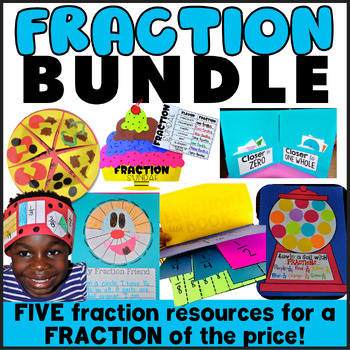 Preview of Fraction Bundle of Activities | Fraction Pizza | Fraction Sundae | Fraction Book
