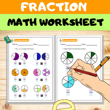 Preview of Fraction Fun: Printable Math Worksheets and Activities.