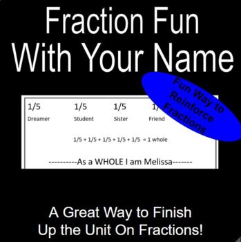 Preview of Fraction Fun Using Your Name