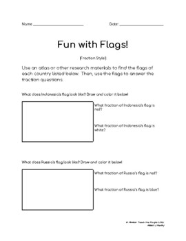 Preview of Fraction Fun with Flags!