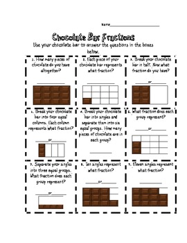 Fraction Fun with M&Ms and Chocolate Bars! by Miss Britnee | TpT