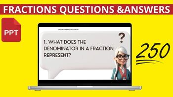 Preview of Fraction Fundamentals: Interactive 250 Slides PowerPoint Practice Q&A