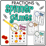Identifying Fractions Printable Math Spinner Games