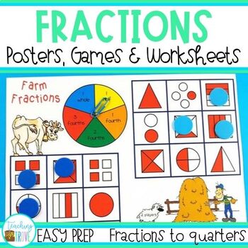 Preview of Fractions 2nd Grade - Fraction Fun with Games & Activities to Identify Fractions