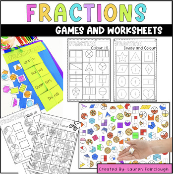 Preview of Fraction Games and Worksheets