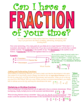 Preview of Fraction Help