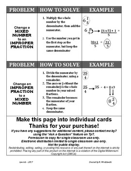 Preview of Fraction How To Review - Simplify, Mixed Numbers, Improper Fractions, & Decimals