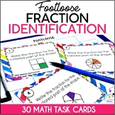 Fraction Identification Footloose Math Task Cards Activity