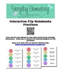Fraction Interactive Notebook and Flip Book (EDITABLE)