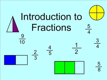 Preview of Fraction Introduction SMARTnotebook