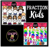 Fraction Kids Clip Art Bundle {Educlips Clipart}