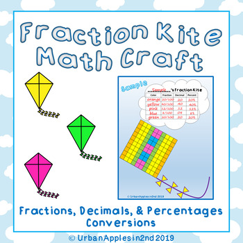 Preview of Fraction Kite Math Craft