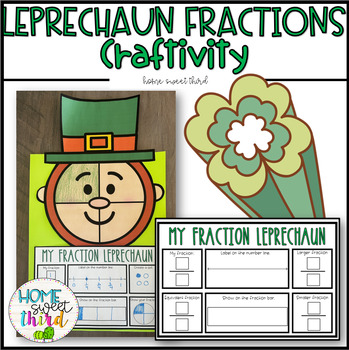 Preview of Fraction Leprechaun | St. Patrick's Day Math Craft | Spring Math Bulletin Board