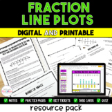 Fraction Line Plot Resource Bundle - Digital & Printable