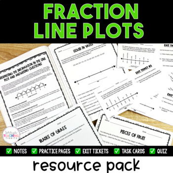 Preview of Fraction Line Plot Resource Pack - Printable