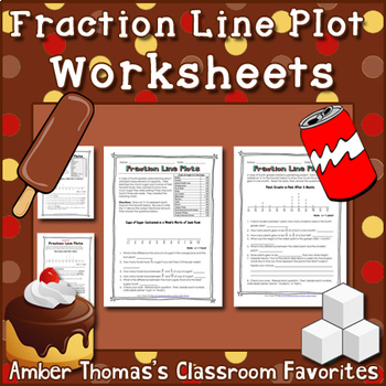 Preview of Fraction Line Plot Worksheets