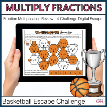 Preview of Fraction Madness Multiply Fractions Escape Challenge 