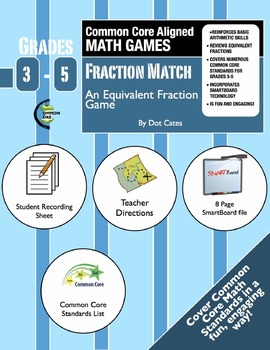 Preview of Fraction Match! An Equivalent Fraction Common Core Math Game for Grades 3-5