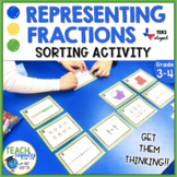 Identifying Fractions Sorting Cards Game - Matching Fracti