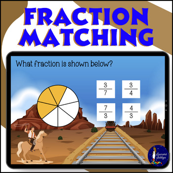 Preview of Fraction Matching BOOM Cards