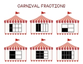 Math Center Fractions - Carnival Themed