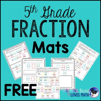 Preview of Fraction Math Mats 5th Grade Common Core