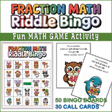 Fraction Math Riddle Bingo | Fraction Problem Solving Game | Fun Math Activity