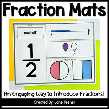 Preview of Fraction Mats For Representing Fractions Math Center Activity