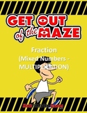 Fraction Maze - Mixed Numbers MULTIPLICATION