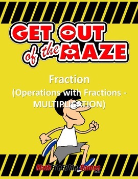 Preview of Fraction Maze - Multiplication (Fun Mazes/Worksheets)