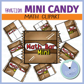 Preview of Fraction Mini Halloween Candy Bar Clipart