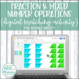 Fraction & Mixed Number Operations DIGITAL Matching Activity for Google Drive
