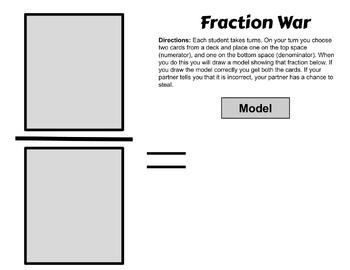 Preview of Fraction Modeling Activity