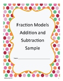 Fraction Models Addition and Subtraction Sample