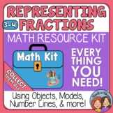 Fraction Models & Representing Fractions - 3rd grade Math Kit