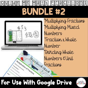 Preview of Fraction Multiplication Division Video Lessons Bundle#2 Grade 5