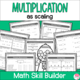 Fraction Multiplication as Scaling Worksheets - 5th Grade 