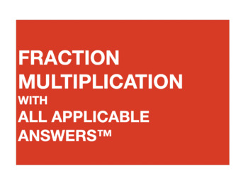Preview of Fraction Multiplication with ALL APPLICABLE ANSWERS™