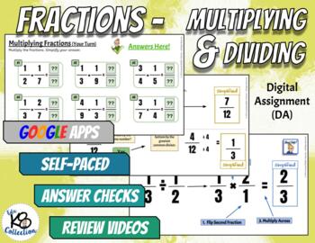 Preview of Fraction - Multiplying & Dividing  - Digital Assignment