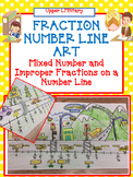 Fraction Number Line Art Part2 -Improper Fractions & Mixed