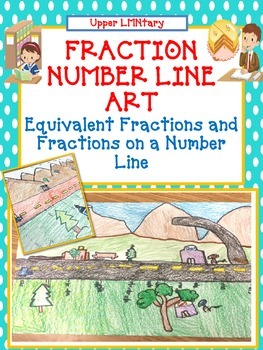 Preview of Fraction Number Line Art Activity/Project - Distance Learning