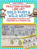 Fraction Number Line Art GOLD RUSH and WILD WEST - Distanc