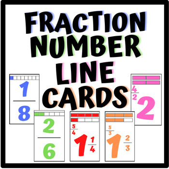 Preview of Fraction Number Line Cards