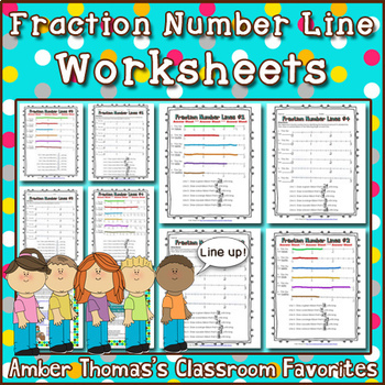 Preview of Fraction Number Line Worksheets