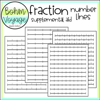 Preview of Fraction Number Lines - Math Supplemental Aid 