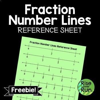 Preview of Fraction Number Lines Reference Sheet, Free
